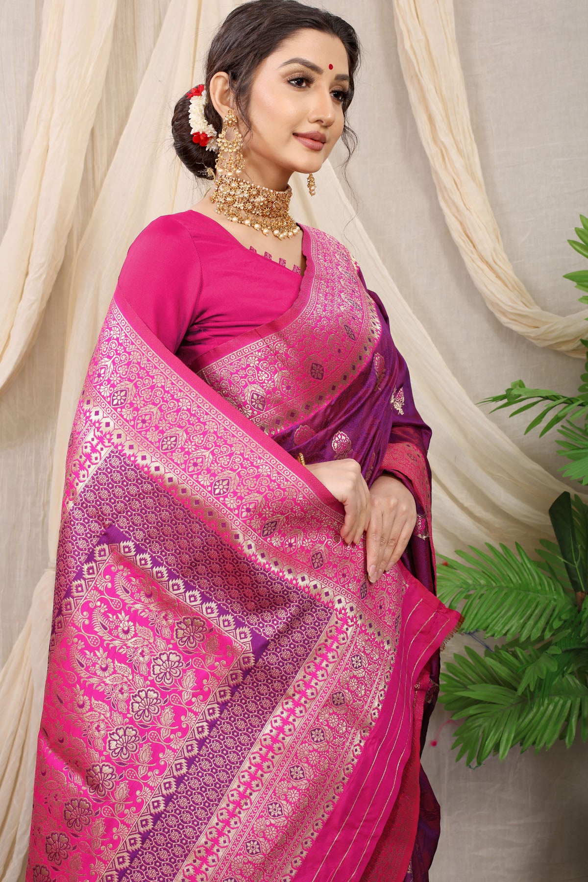 Kritika Jacquard Pattern Kanchipuram Pure Silk Saree