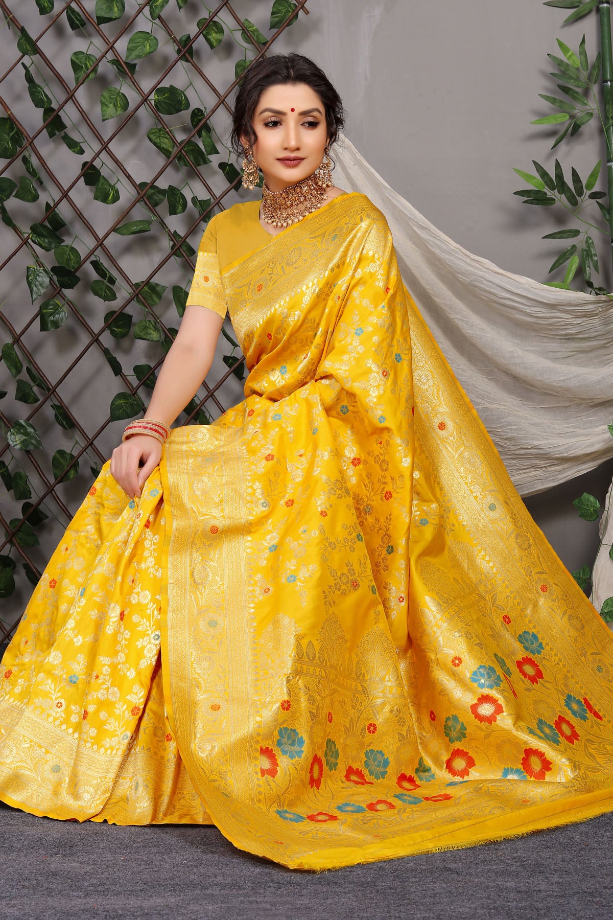 Sanaya Jacquard Pattern Kanchipuram Pure Silk Saree
