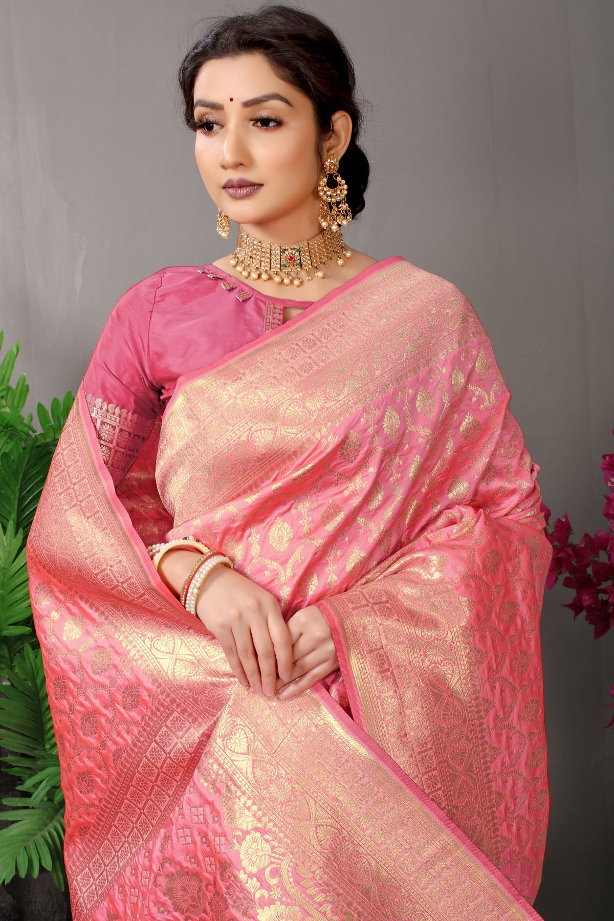 Mansi Jacquard Pattern Kanchipuram Pure Silk Saree
