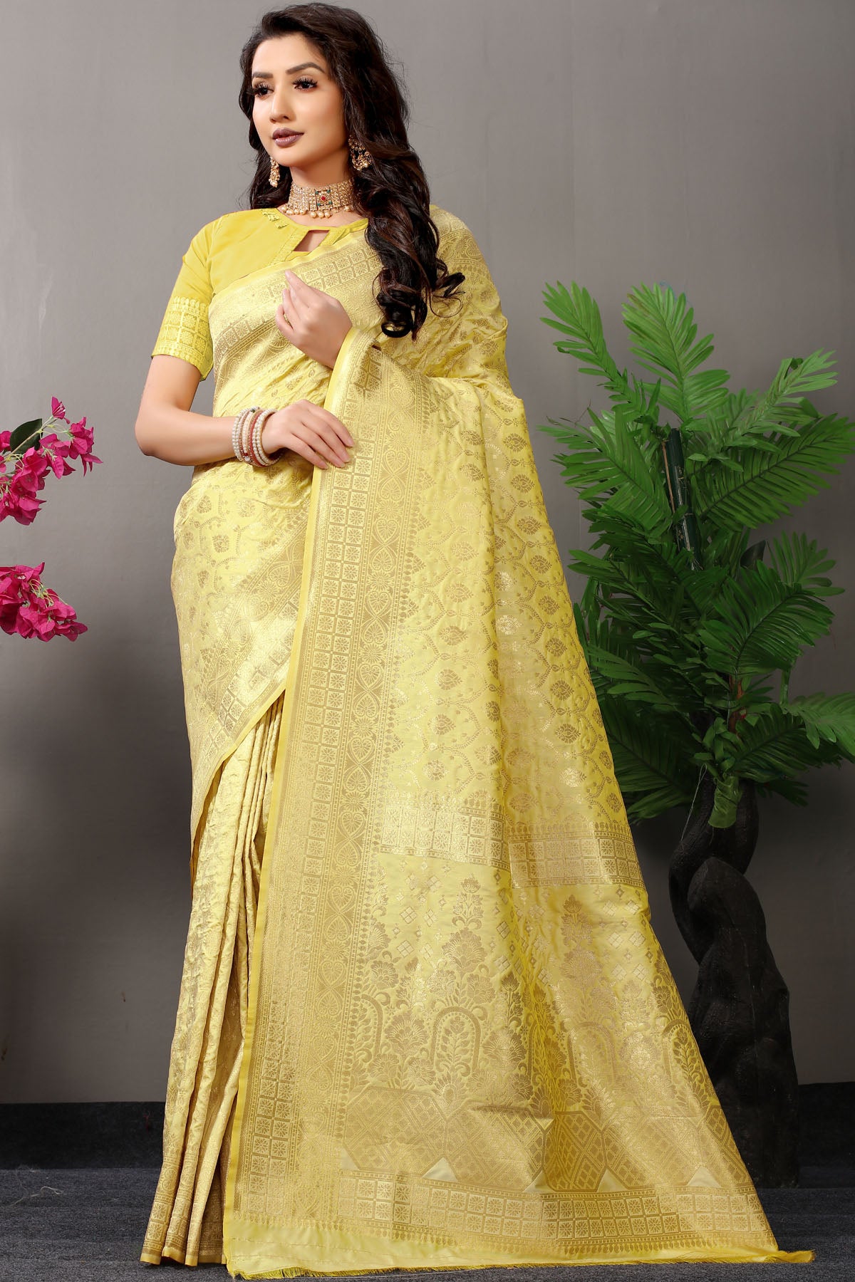 Mansi Jacquard Pattern Kanchipuram Pure Silk Saree