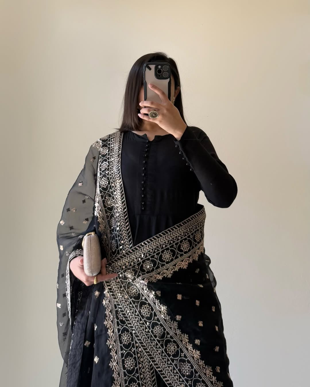 PRESENTING NEW BEAUTIFUL PURE FOX GEORGETTE FABRIC KURTA AND PENT WITH DUPPTA SET