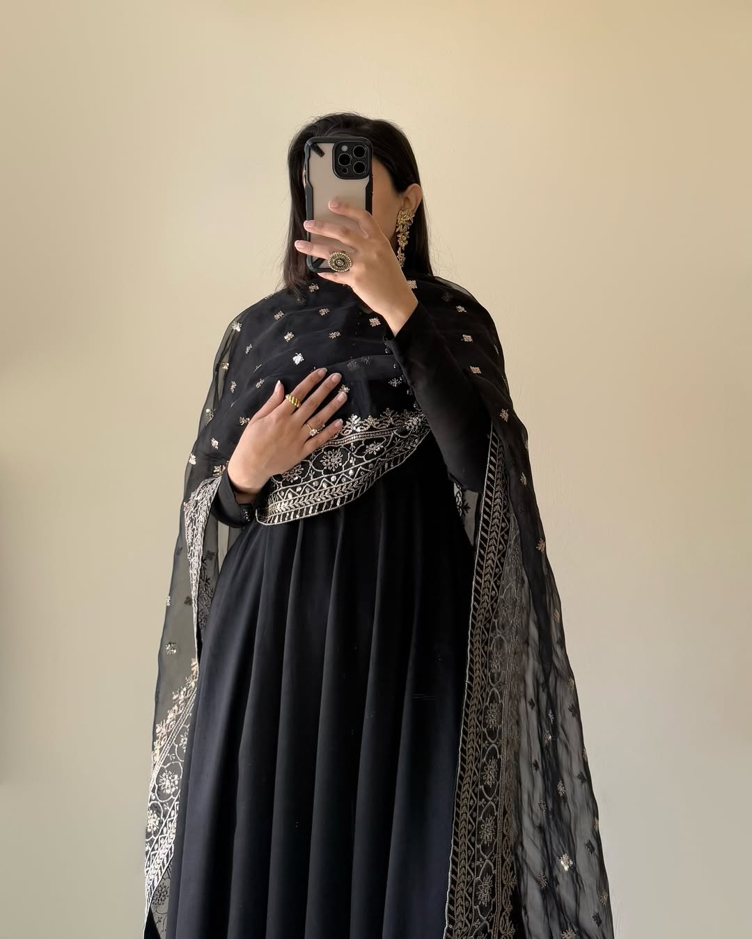 PRESENTING NEW BEAUTIFUL PURE FOX GEORGETTE FABRIC KURTA AND PENT WITH DUPPTA SET