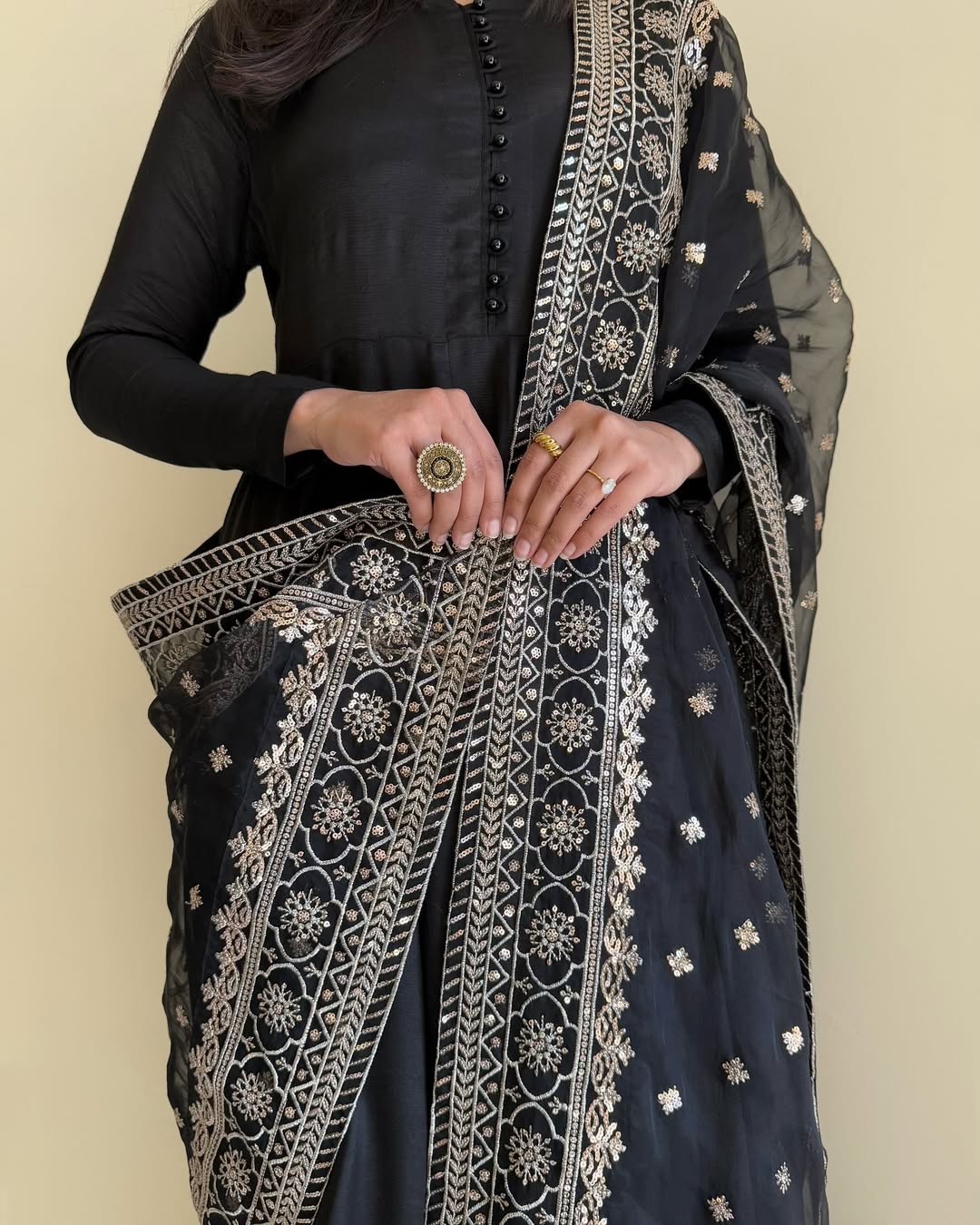 PRESENTING NEW BEAUTIFUL PURE FOX GEORGETTE FABRIC KURTA AND PENT WITH DUPPTA SET