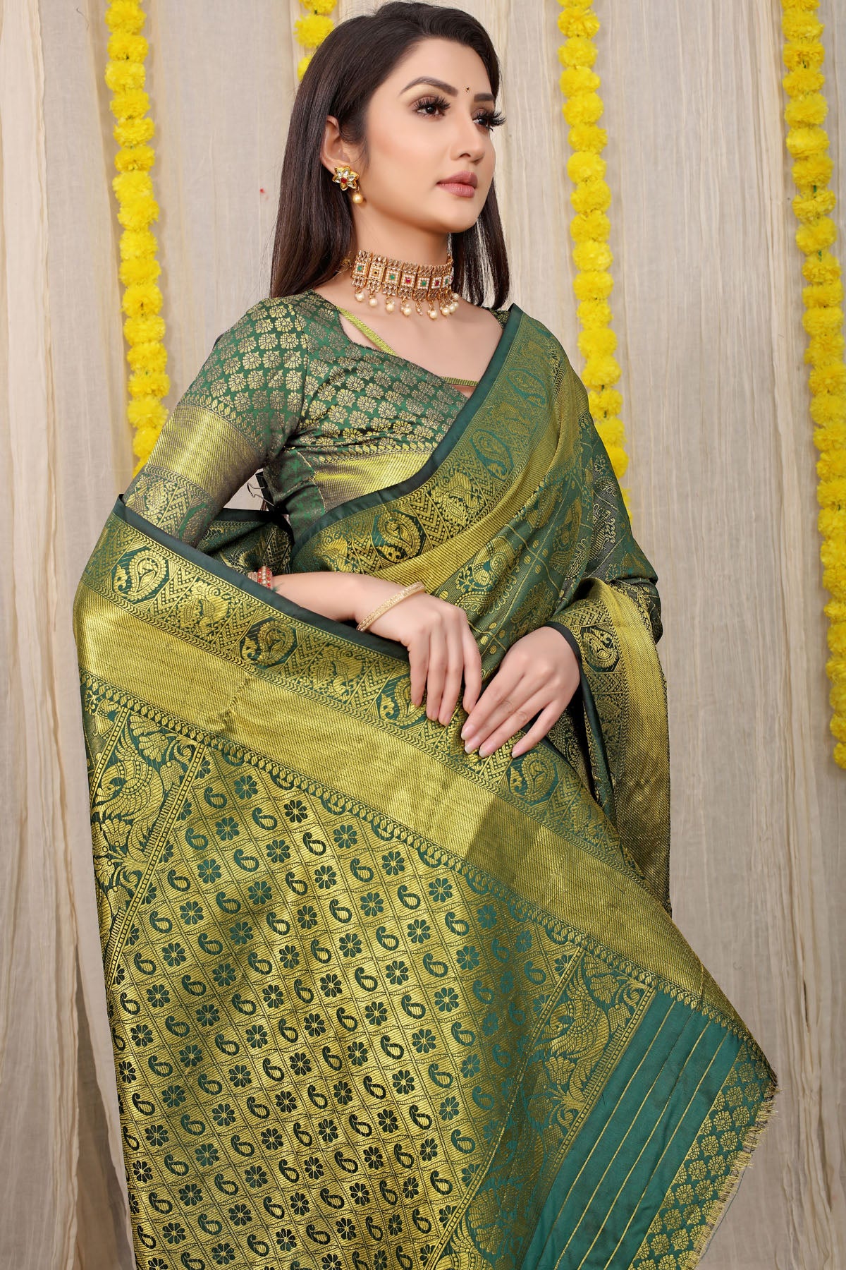 Vani Jacquard Pattern Kanchipuram Pure Silk Saree