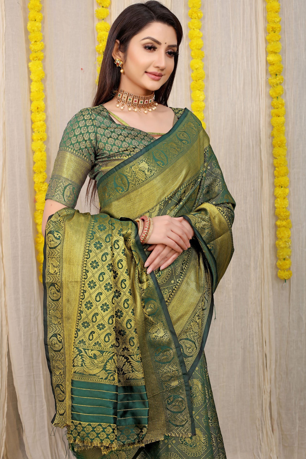 Vani Jacquard Pattern Kanchipuram Pure Silk Saree