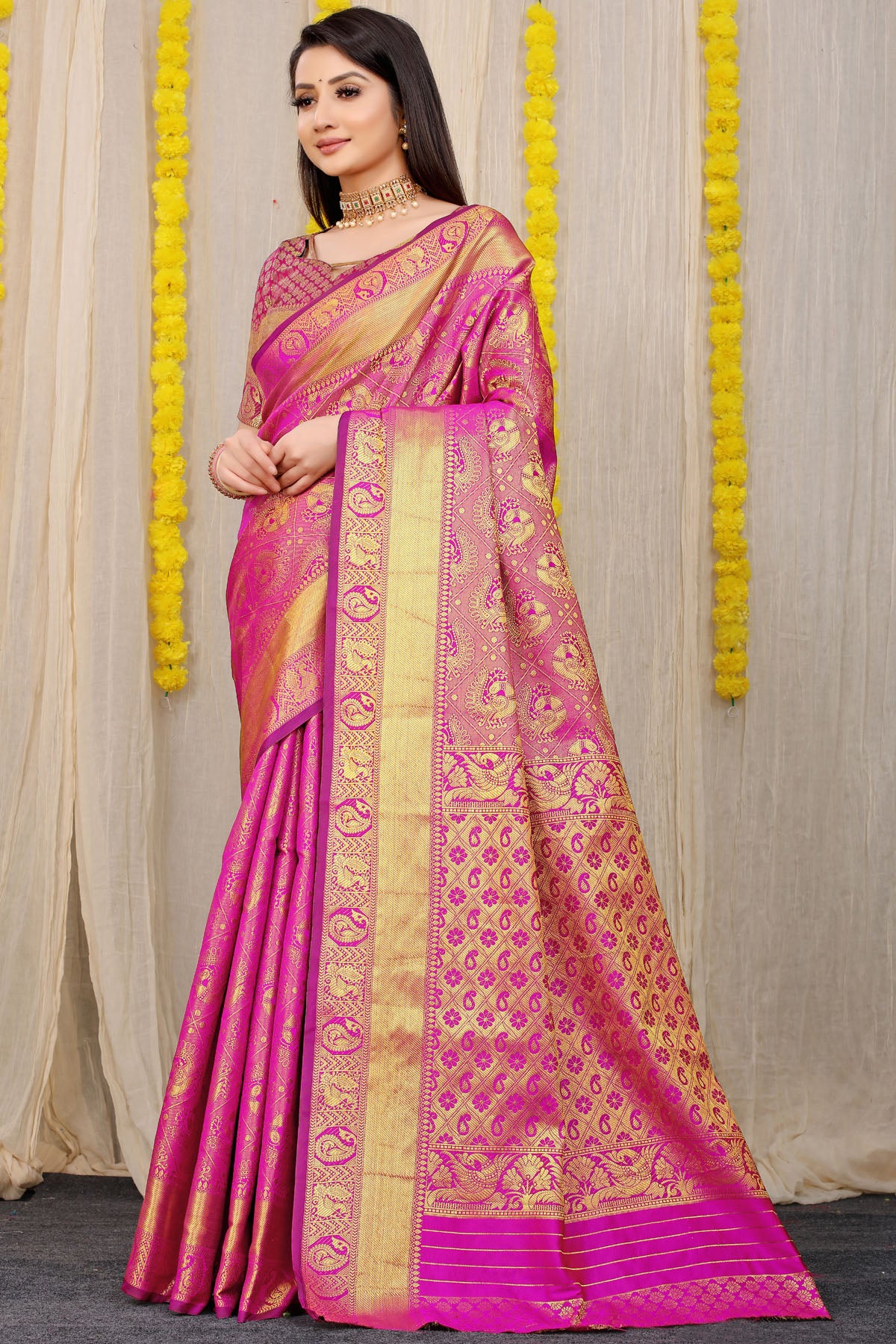 Vani Jacquard Pattern Kanchipuram Pure Silk Saree