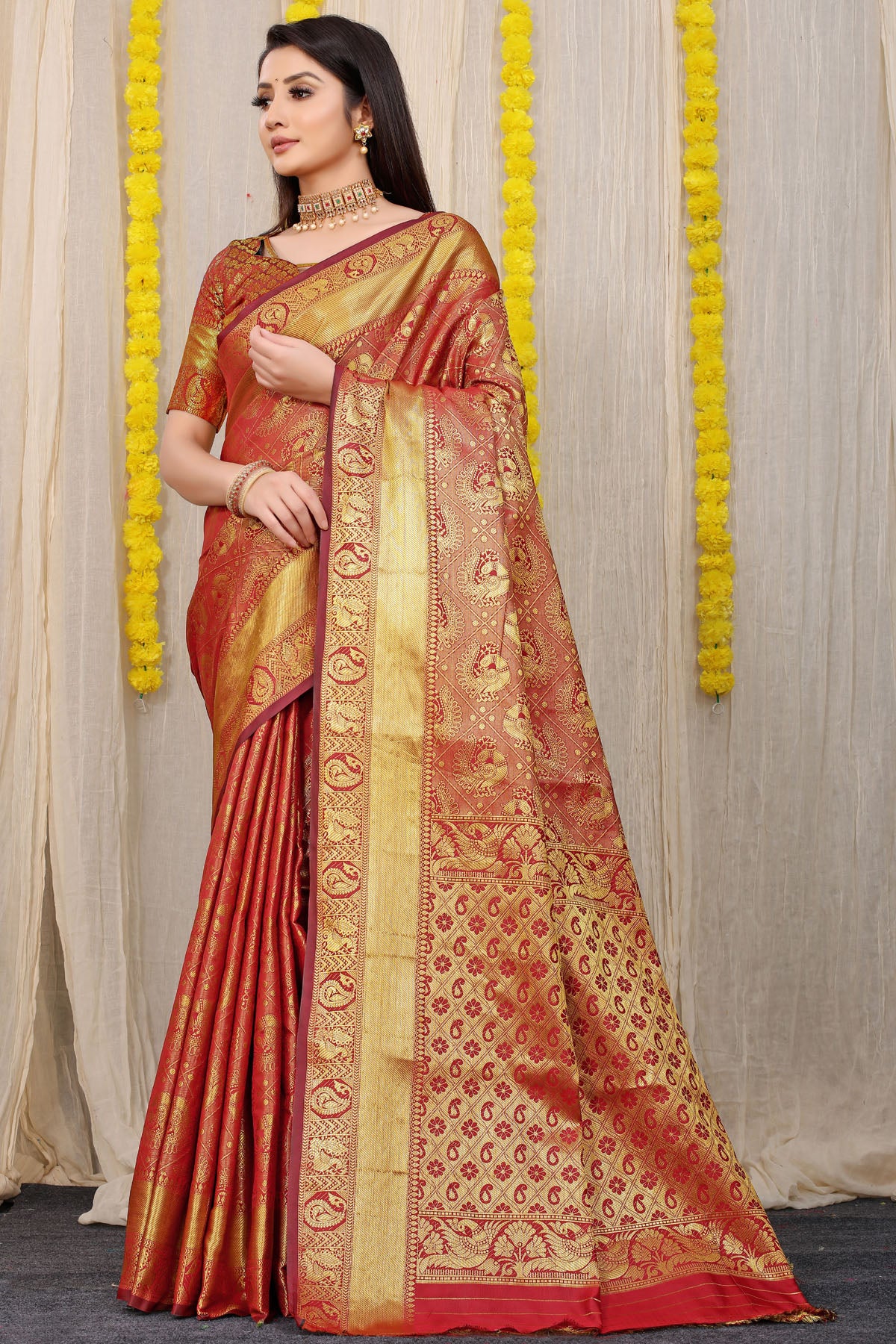 Vani Jacquard Pattern Kanchipuram Pure Silk Saree