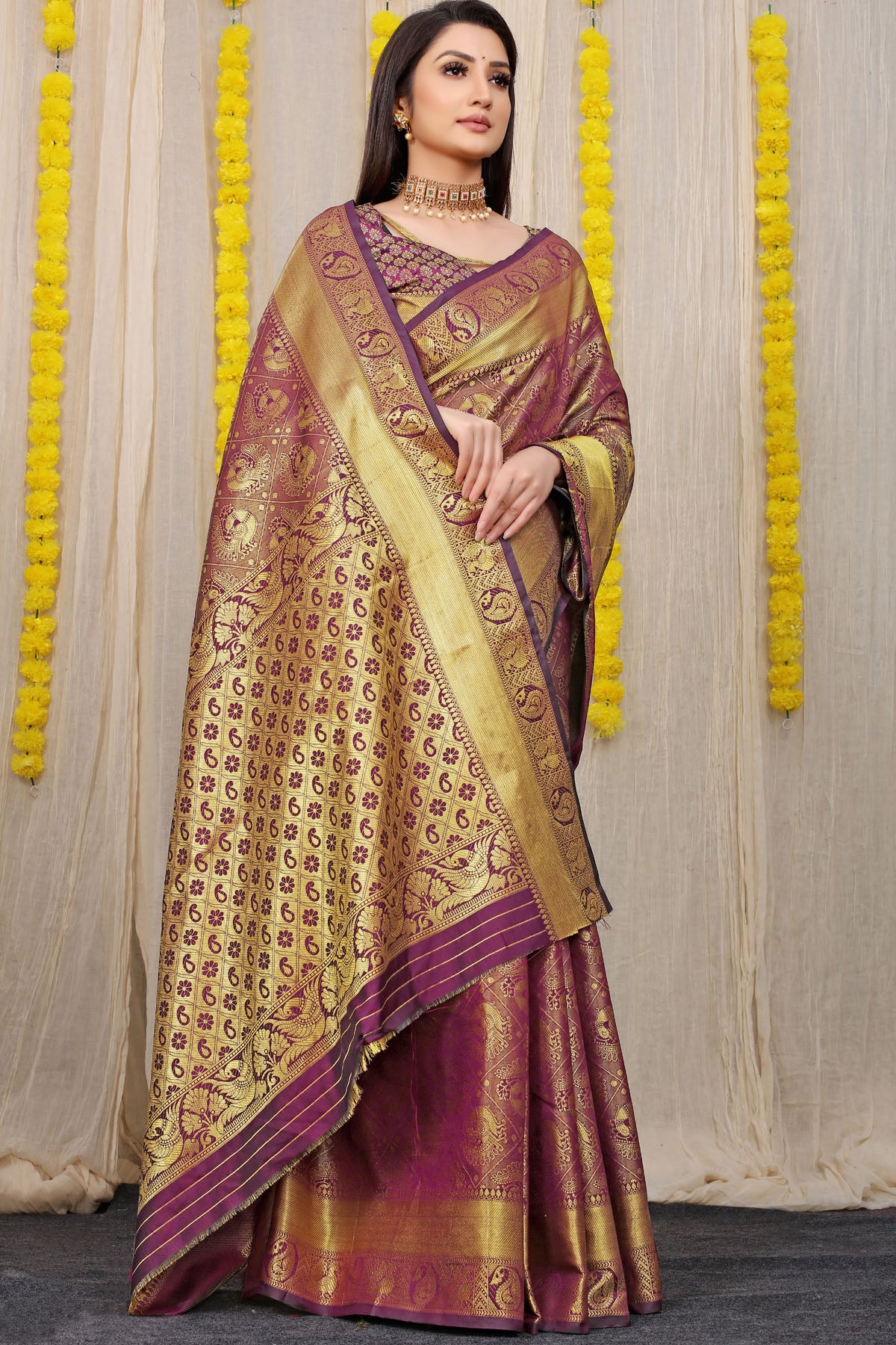 Vani Jacquard Pattern Kanchipuram Pure Silk Saree