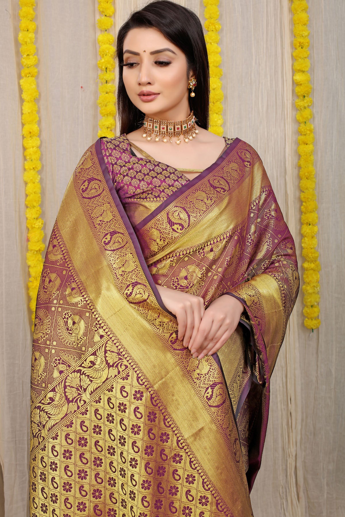 Vani Jacquard Pattern Kanchipuram Pure Silk Saree