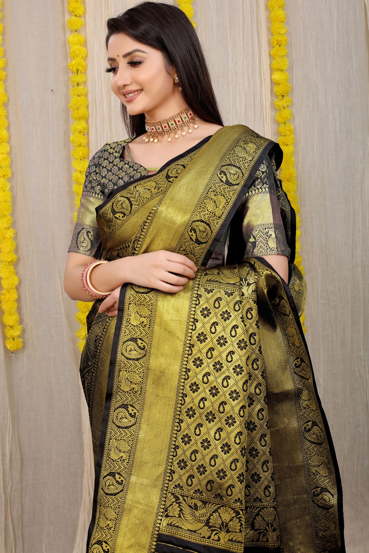 Vani Jacquard Pattern Kanchipuram Pure Silk Saree