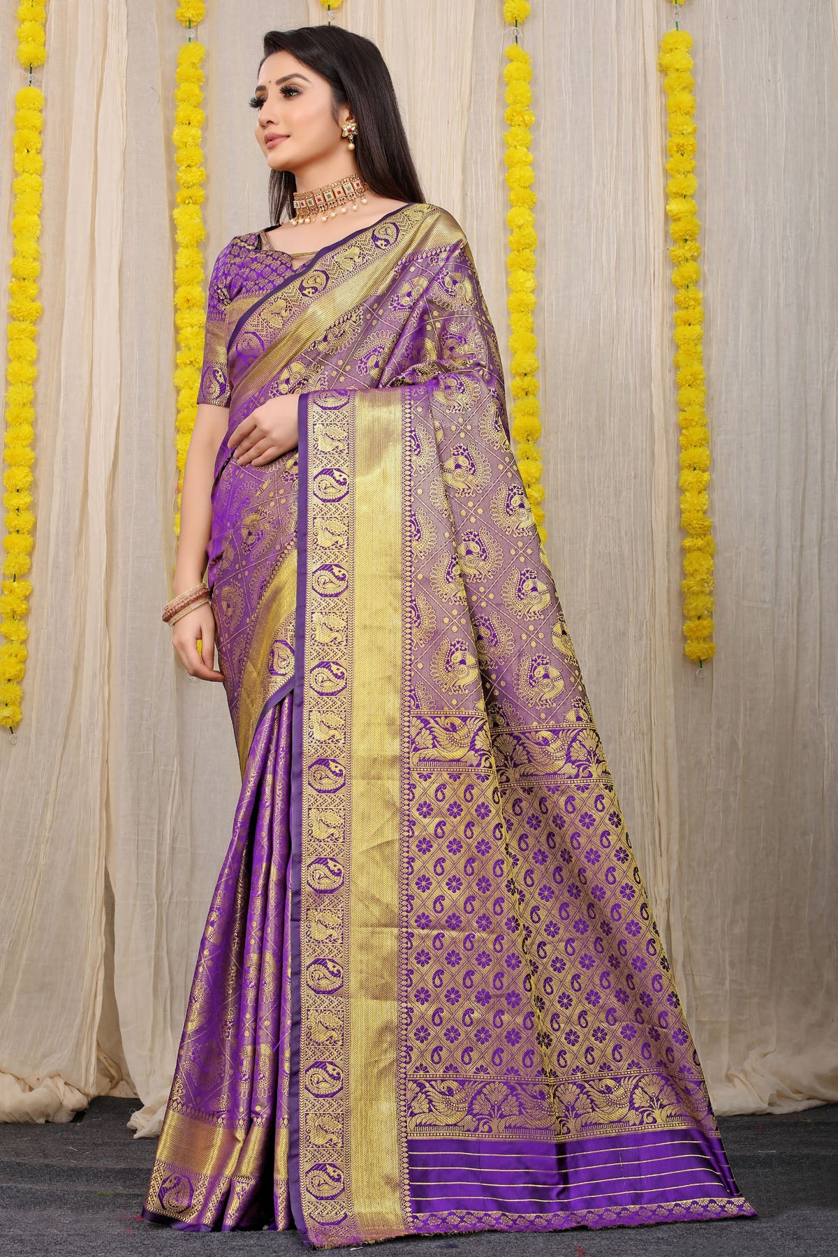 Vani Jacquard Pattern Kanchipuram Pure Silk Saree
