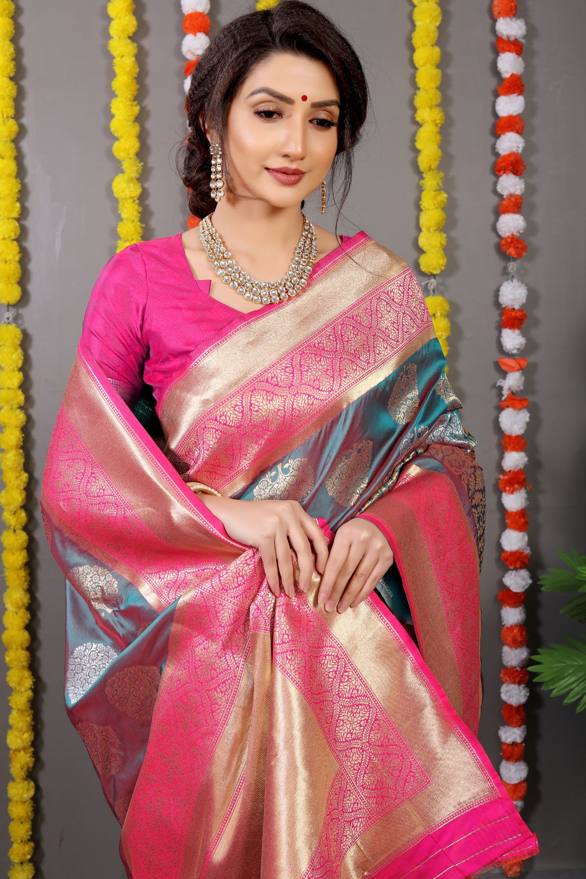 Mayuri Jacquard Pattern Kanchipuram Pure Silk Saree