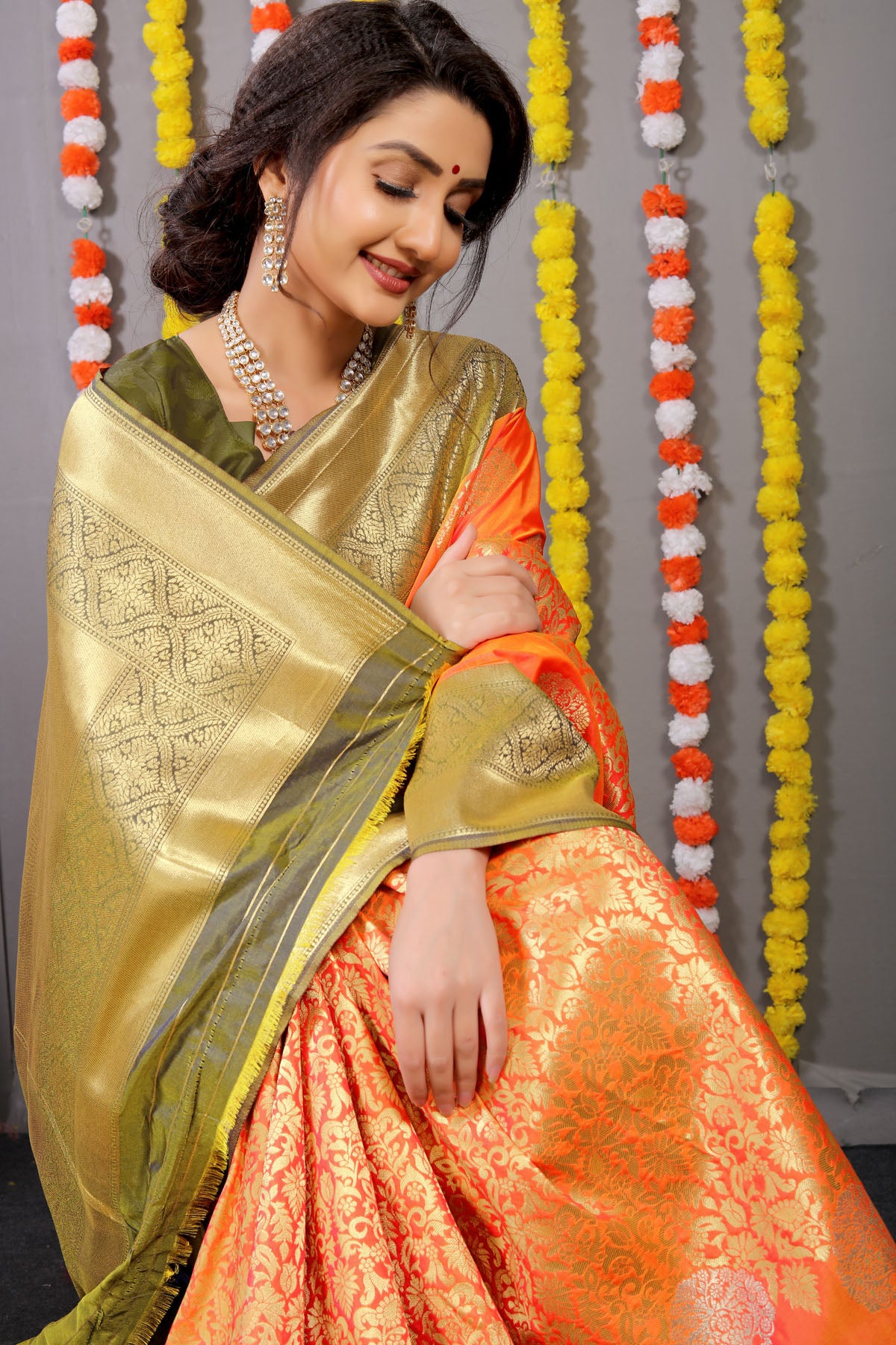 Mayuri Jacquard Pattern Kanchipuram Pure Silk Saree