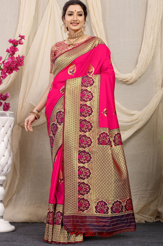 Jasmin Jacquard Pattern Kanchipuram Pure Silk Saree