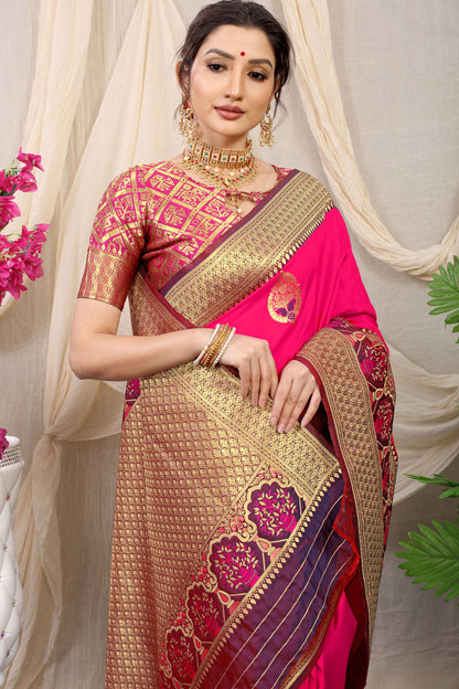 Jasmin Jacquard Pattern Kanchipuram Pure Silk Saree