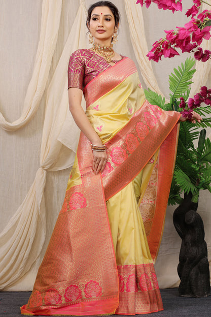 Jasmin Jacquard Pattern Kanchipuram Pure Silk Saree