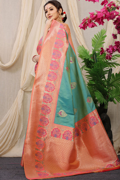 Jasmin Jacquard Pattern Kanchipuram Pure Silk Saree