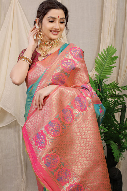 Jasmin Jacquard Pattern Kanchipuram Pure Silk Saree