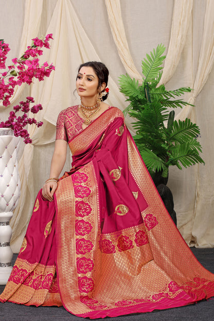 Jasmin Jacquard Pattern Kanchipuram Pure Silk Saree