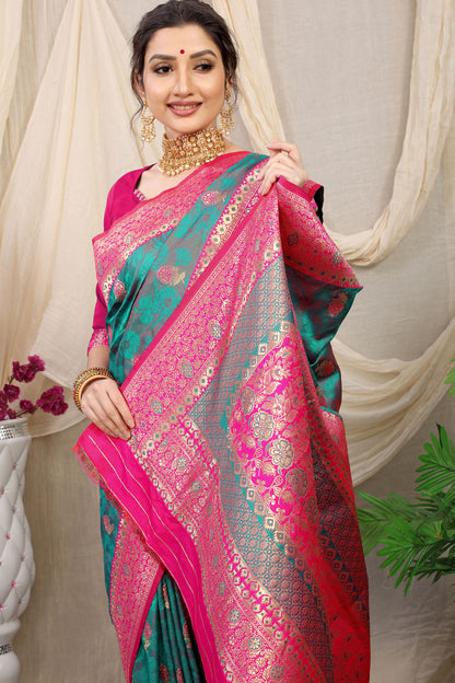 Kritika Jacquard Pattern Kanchipuram Pure Silk Saree