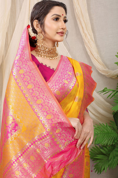 Kritika Jacquard Pattern Kanchipuram Pure Silk Saree