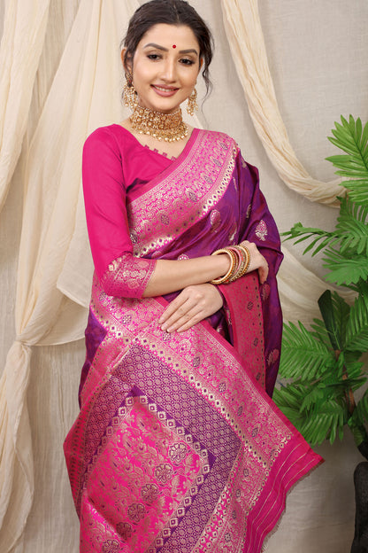 Kritika Jacquard Pattern Kanchipuram Pure Silk Saree