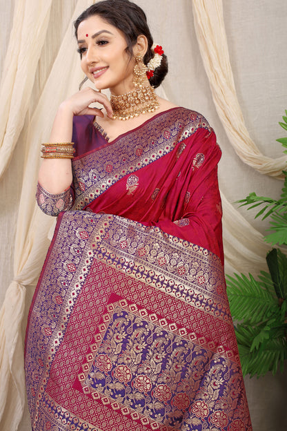 Kritika Jacquard Pattern Kanchipuram Pure Silk Saree