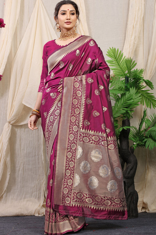 Sarika Jacquard Pattern Kanchipuram Pure Silk Saree