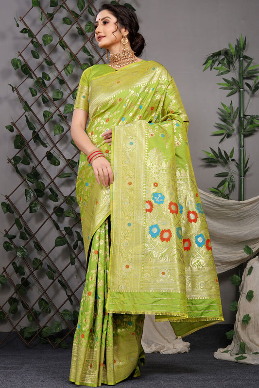 Sanaya Jacquard Pattern Kanchipuram Pure Silk Saree