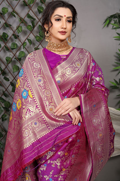 Sanaya Jacquard Pattern Kanchipuram Pure Silk Saree
