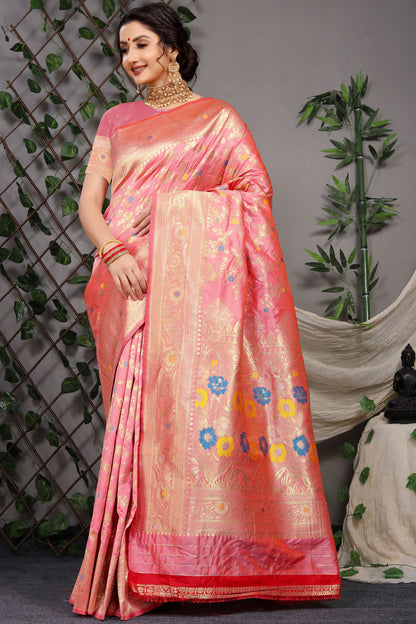 Sanaya Jacquard Pattern Kanchipuram Pure Silk Saree