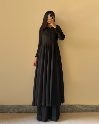 PRESENTING NEW BEAUTIFUL PURE FOX GEORGETTE FABRIC KURTA AND PENT WITH DUPPTA SET