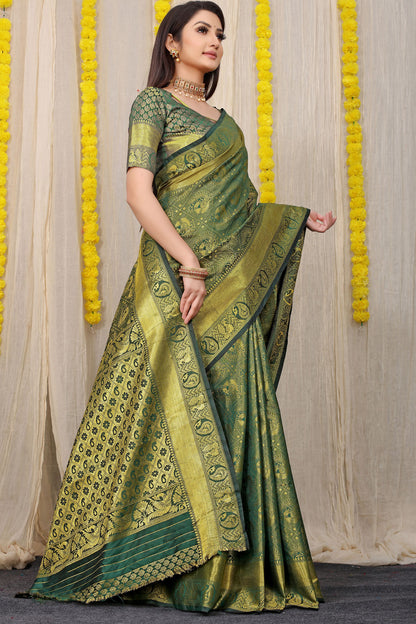 Vani Jacquard Pattern Kanchipuram Pure Silk Saree