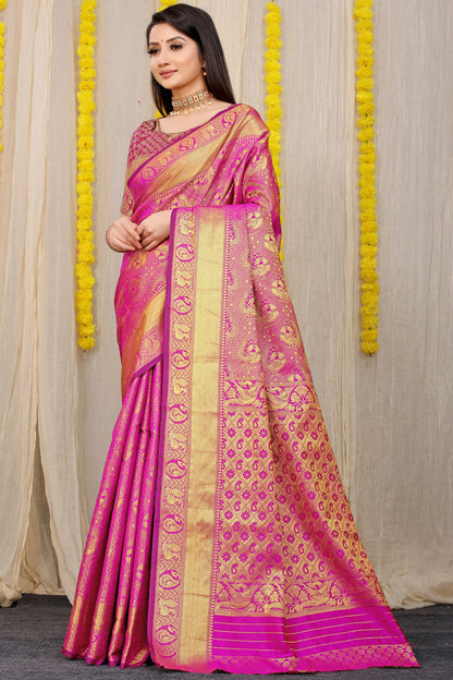 Vani Jacquard Pattern Kanchipuram Pure Silk Saree