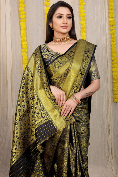 Vani Jacquard Pattern Kanchipuram Pure Silk Saree