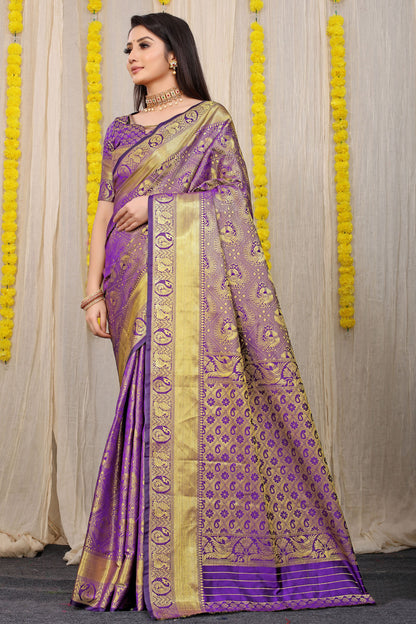Vani Jacquard Pattern Kanchipuram Pure Silk Saree