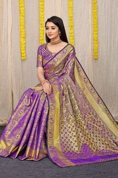 Vani Jacquard Pattern Kanchipuram Pure Silk Saree