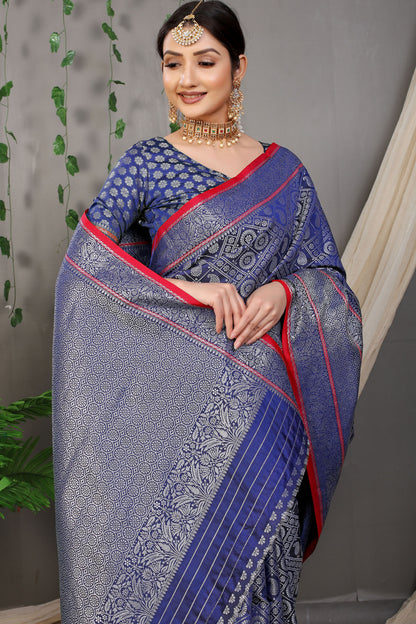 Rani Jacquard Pattern Kanchipuram Pure Silk Saree