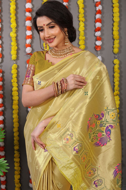 Carmine Pure Zari Jacquard Kanjivaram Silk Saree