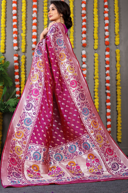 VastraParidhan Jacquard Pattern Kanchipuram Pure Silk Saree