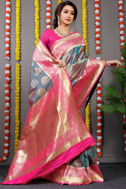Mayuri Jacquard Pattern Kanchipuram Pure Silk Saree