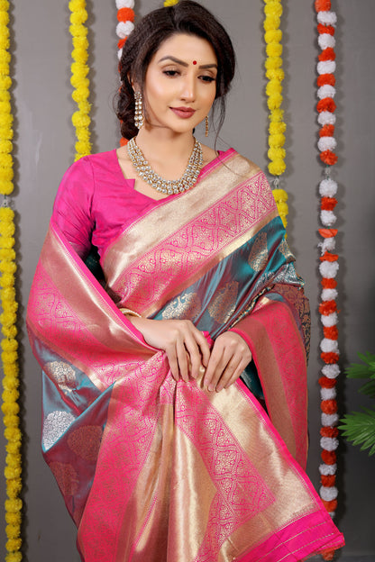 Mayuri Jacquard Pattern Kanchipuram Pure Silk Saree