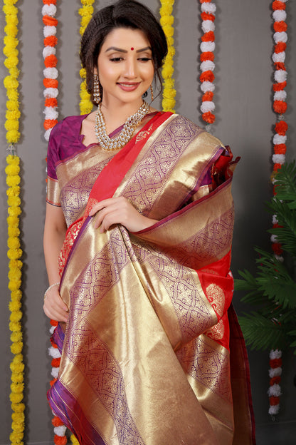 Mayuri Jacquard Pattern Kanchipuram Pure Silk Saree