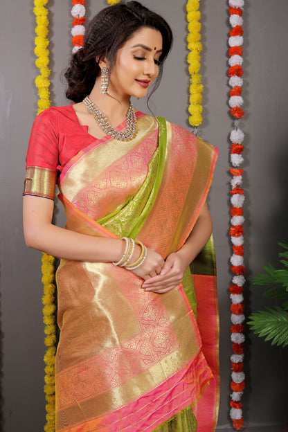 Mayuri Jacquard Pattern Kanchipuram Pure Silk Saree
