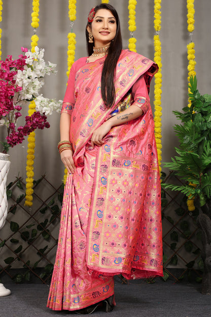 Rehana Shot Jacquard Pure Zari Kanjivaram Silk Saree