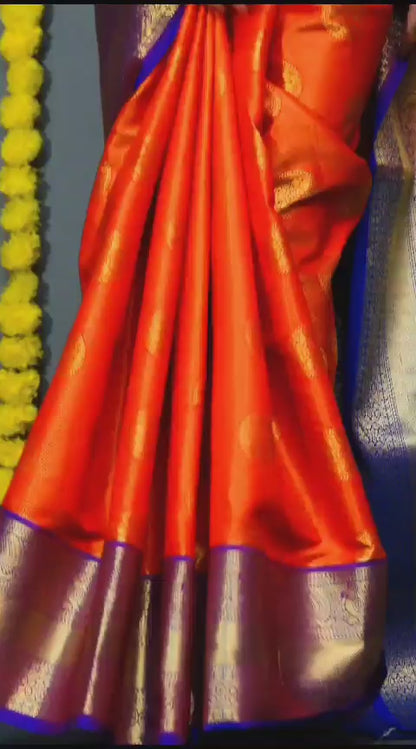 Sanvi Jacquard Pattern Kanchipuram Pure Silk Saree